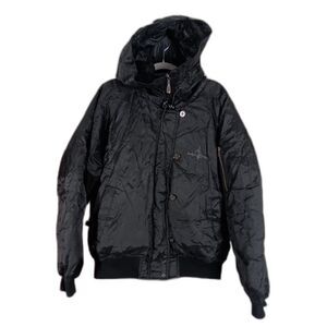 Baby Phat Y2k 2000 Black Puffer Bomber Jacket Womens Size XL